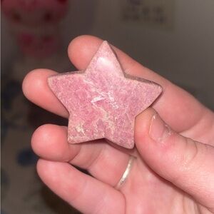 Rhodonite Star Carving